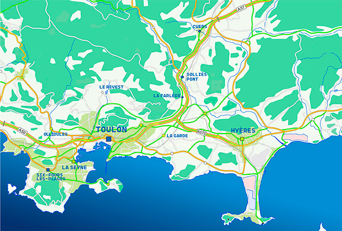 Carte des établissements